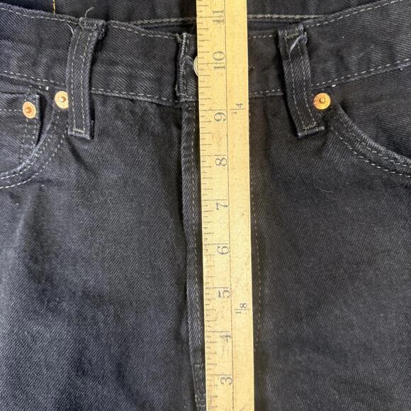 Levi's Men's Size 33x34 Black 501 Black Slim Fit Jeans Ankle Length - Picture 3 of 9